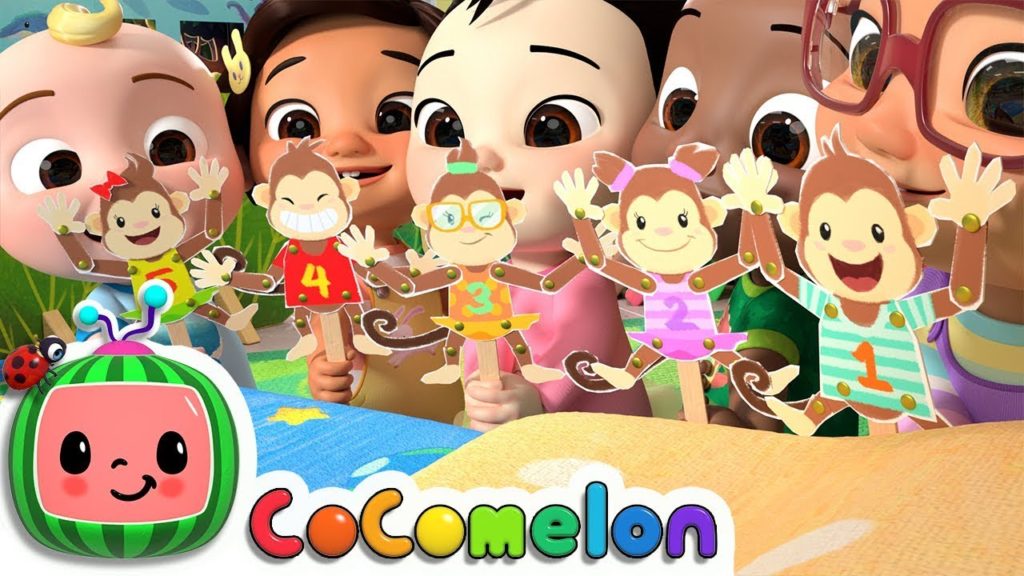 Five Little Monkeys Jumping on the Bed Lyrics – CoComelon