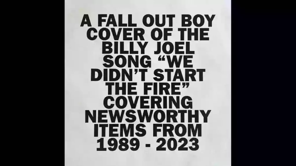 We Didn't Start the Fire Lyrics - Fall Out Boy